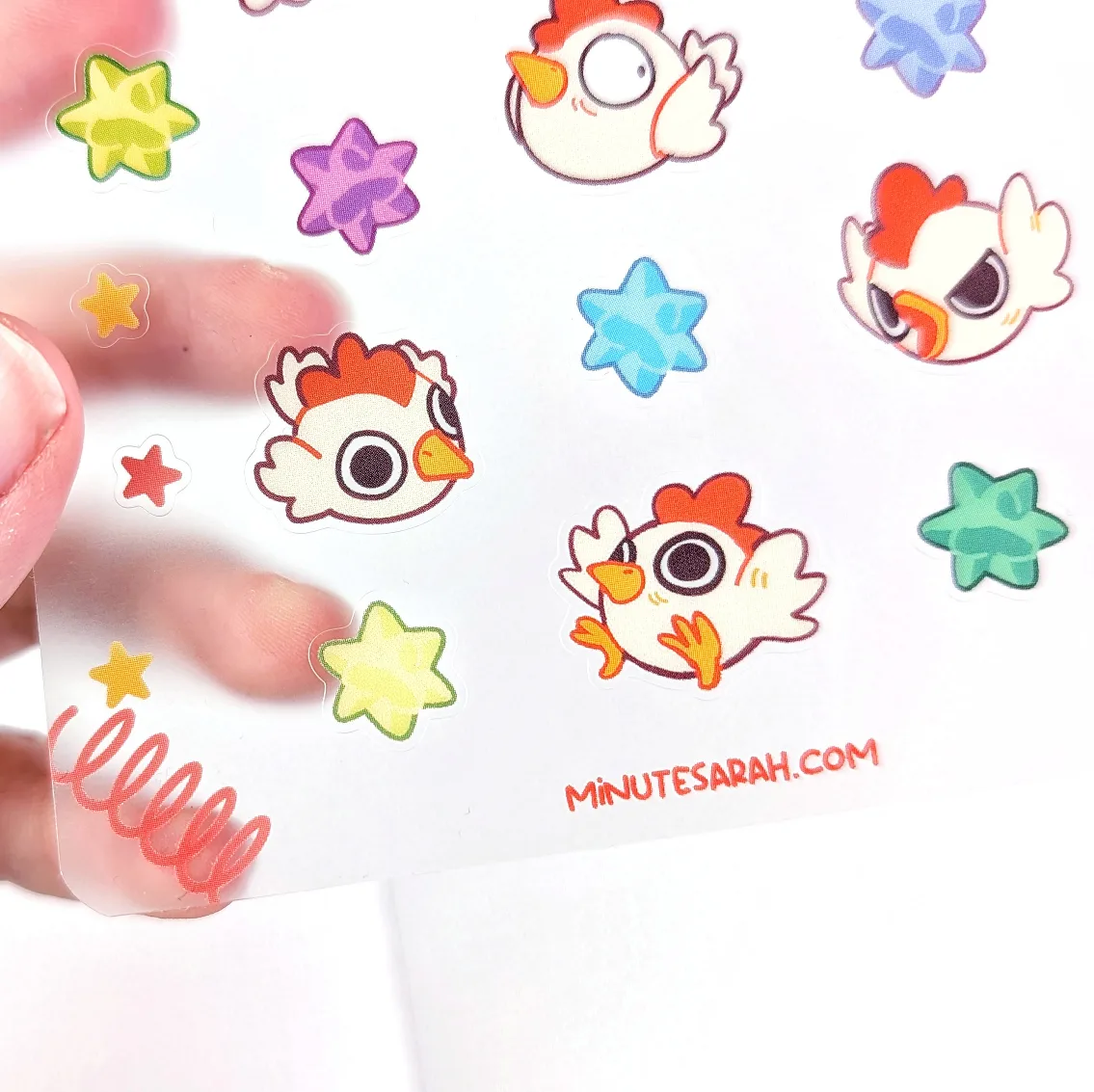 Chooks Clear Vinyl Sticker Sheet, photo 2