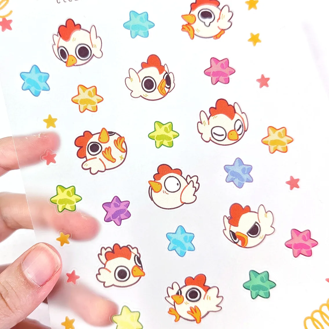 Chooks Clear Vinyl Sticker Sheet, photo 4