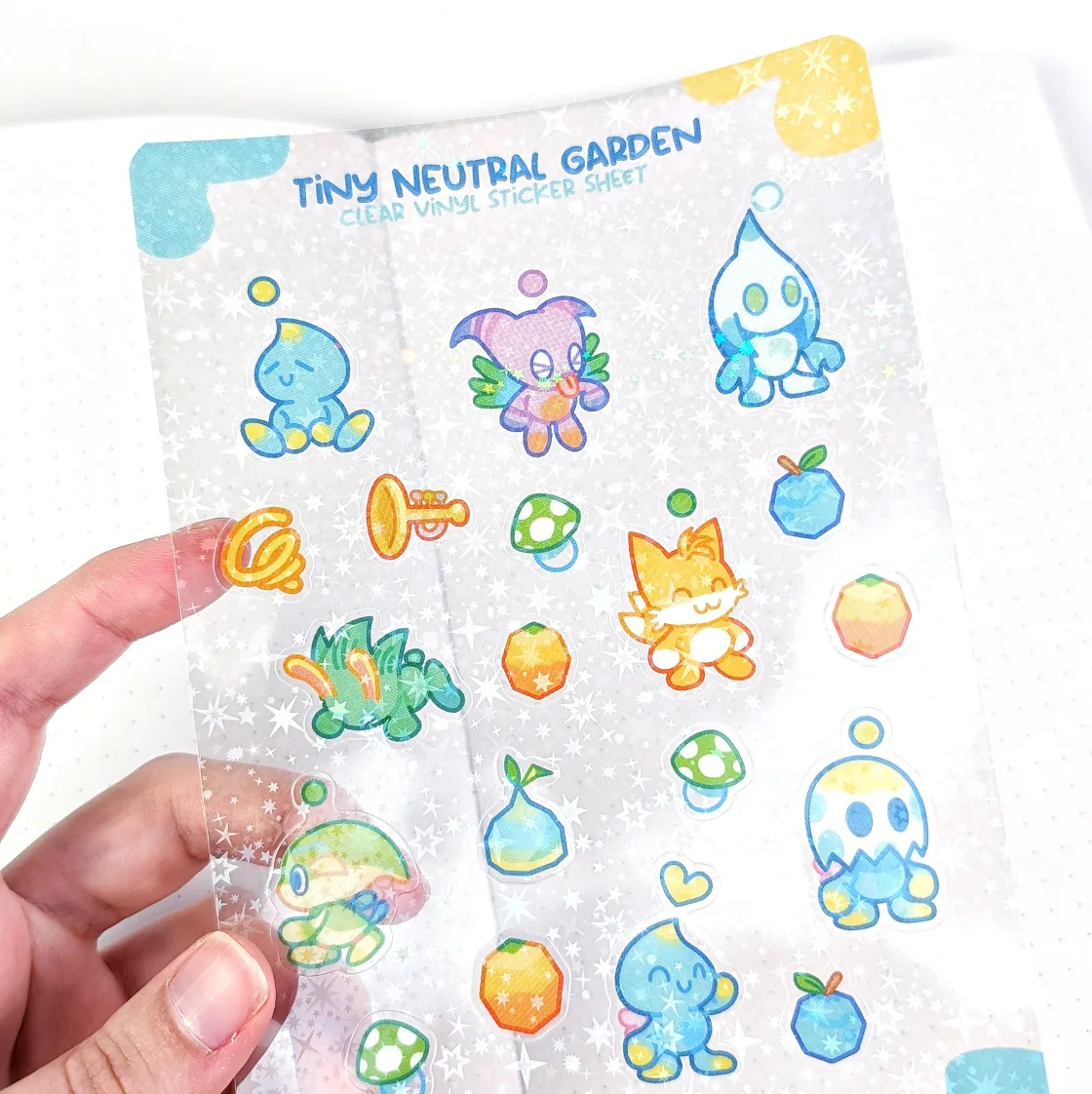 Tiny Neutral Garden Clear Vinyl Sticker Sheet, photo 4