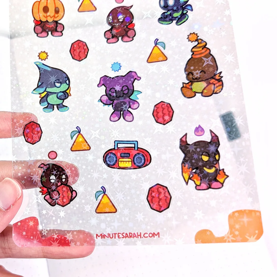 Tiny Dark Garden Clear Vinyl Sticker Sheet, photo 3