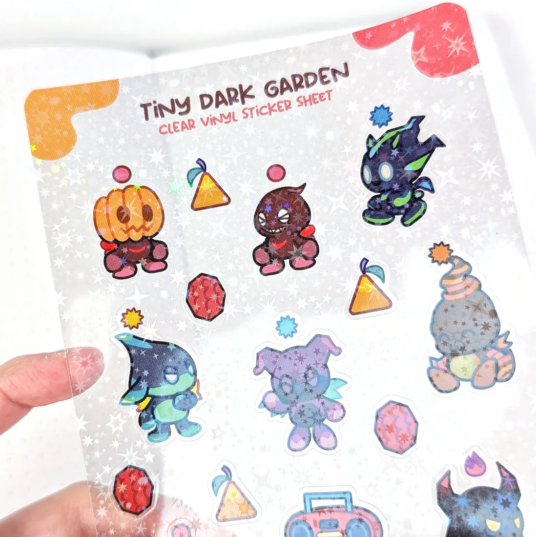 Tiny Dark Garden Clear Vinyl Sticker Sheet, photo 6