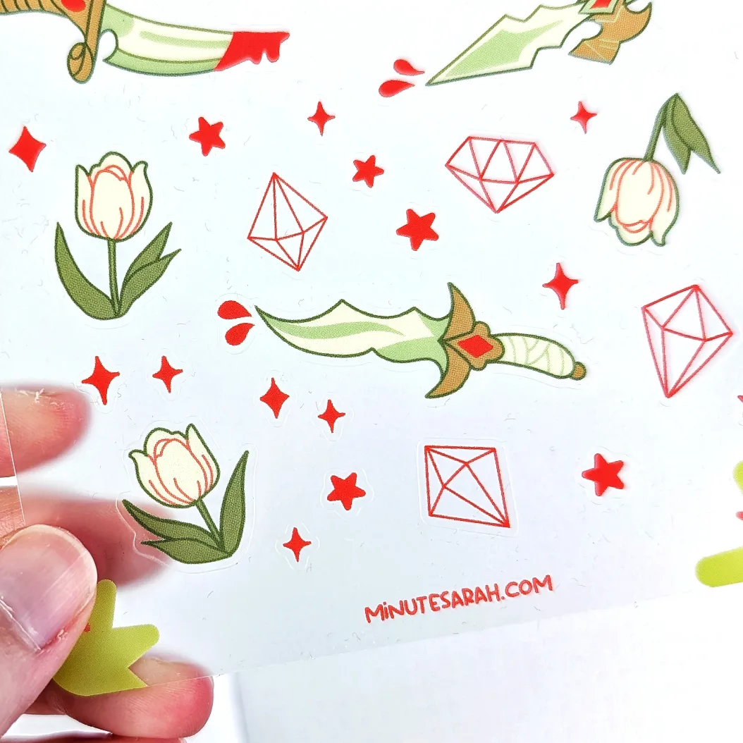 Rogues Pockets Clear Vinyl Sticker Sheet, photo 4