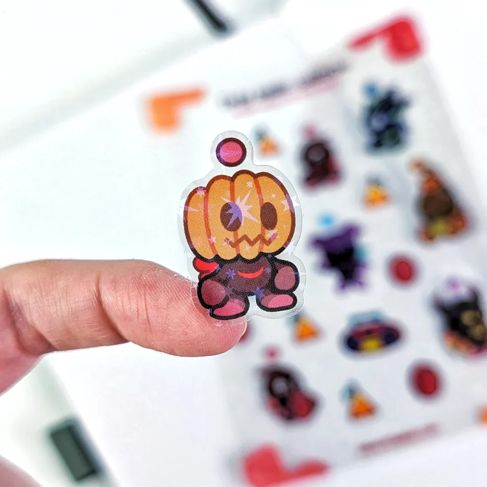 Tiny Dark Garden Clear Vinyl Sticker Sheet, photo 2