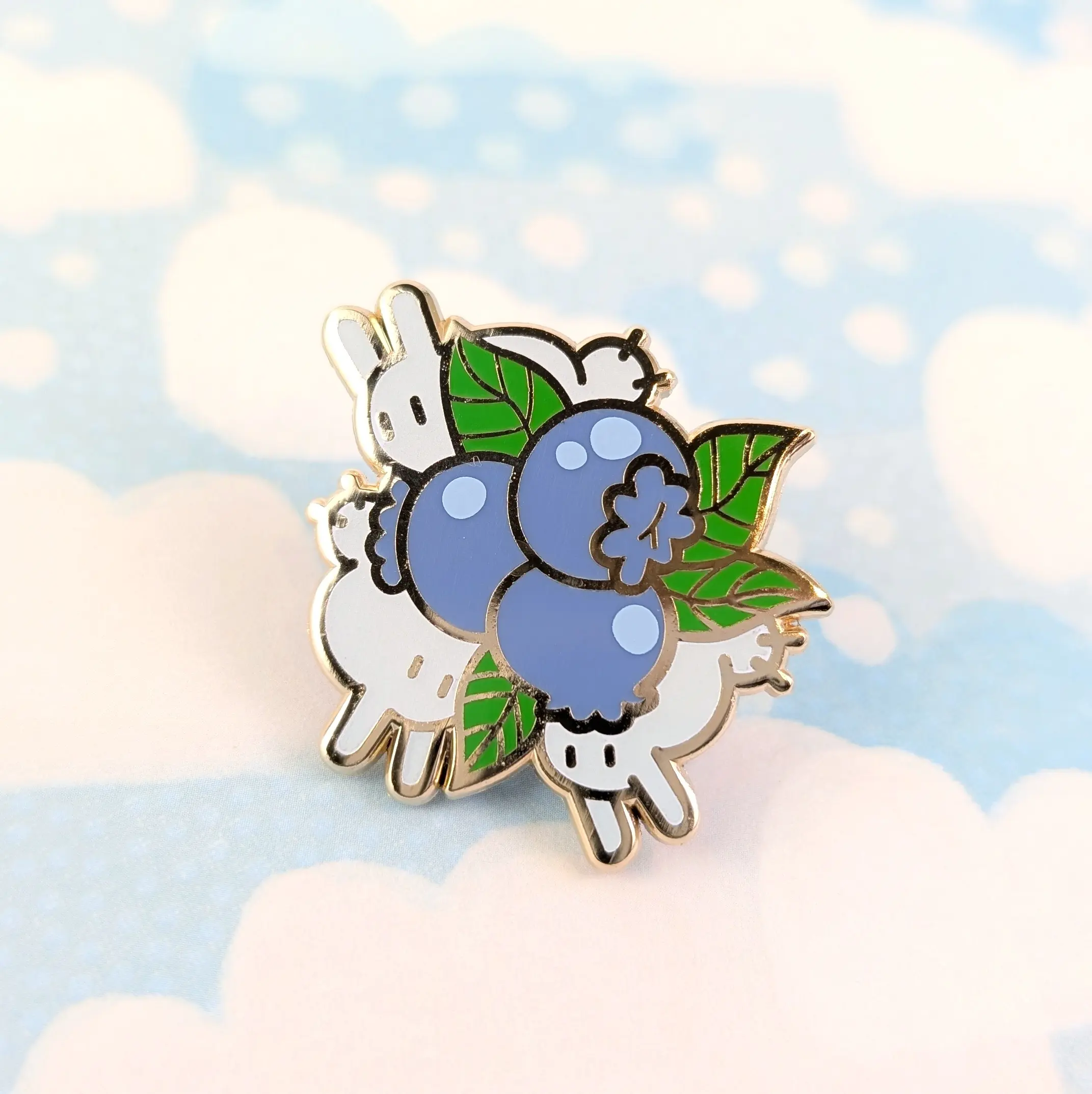 Blueberry Bunnies, Glow In The Dark Enamel Pin, photo 8