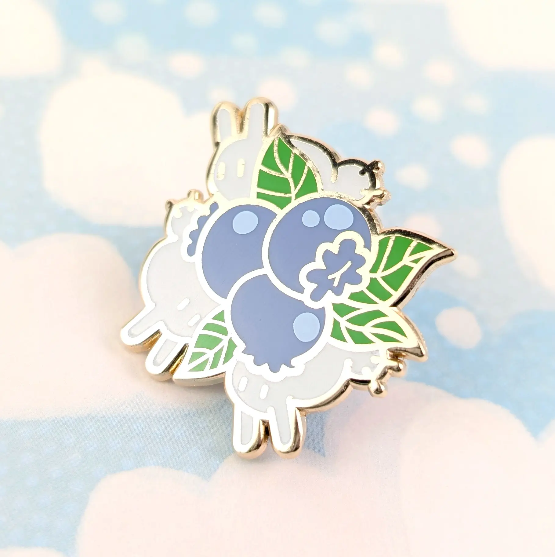 Blueberry Bunnies, Glow In The Dark Enamel Pin, photo 7