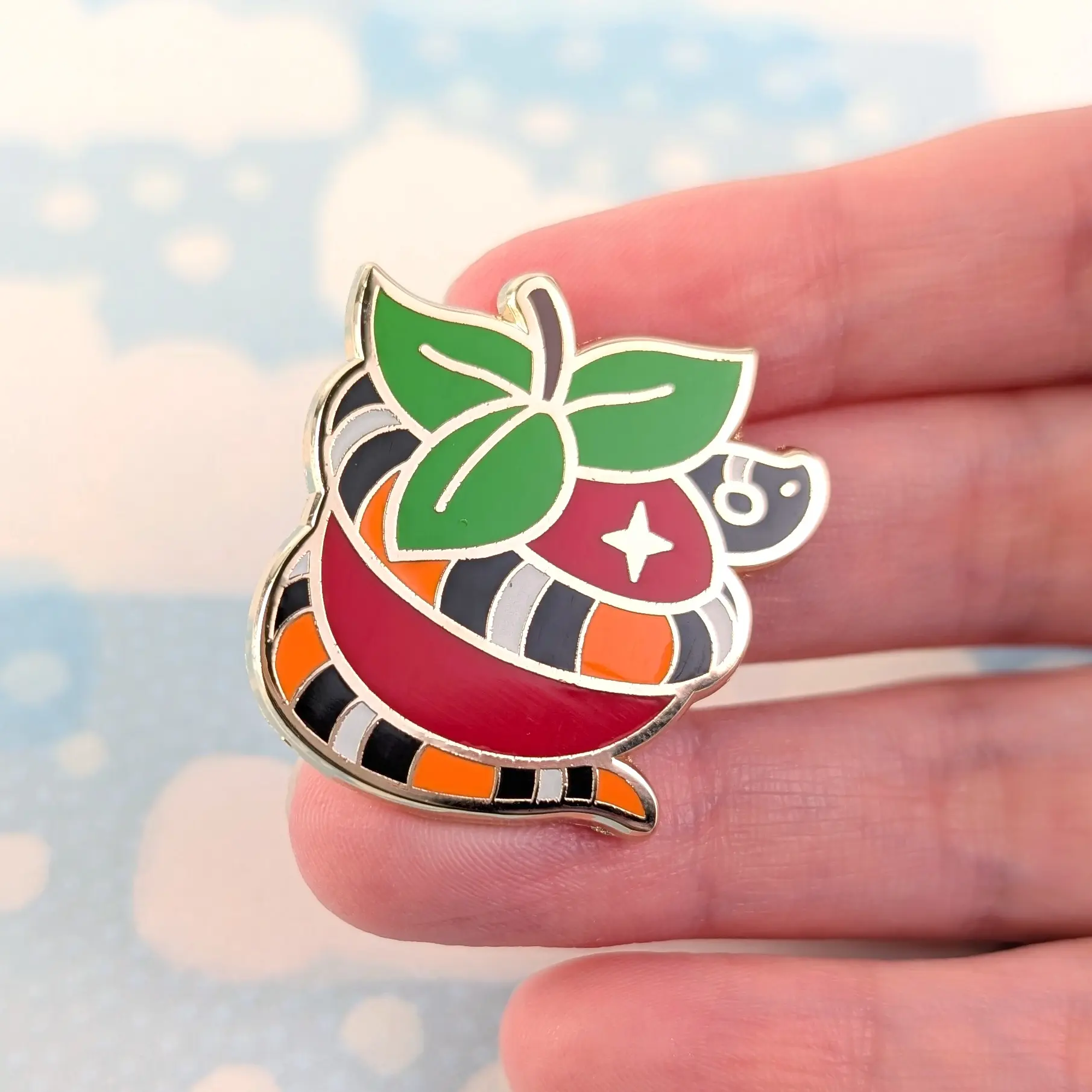 Poison Apple, Glow In The Dark Enamel Pin, photo 3