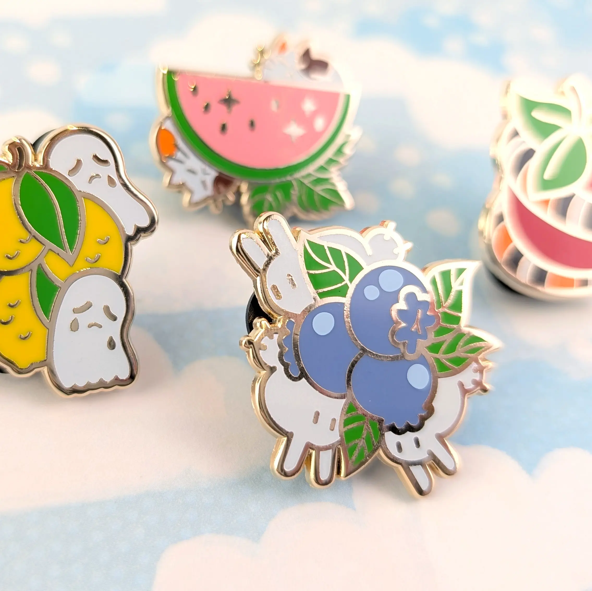 Melon Kitties, Glow In The Dark Enamel Pin, photo 10