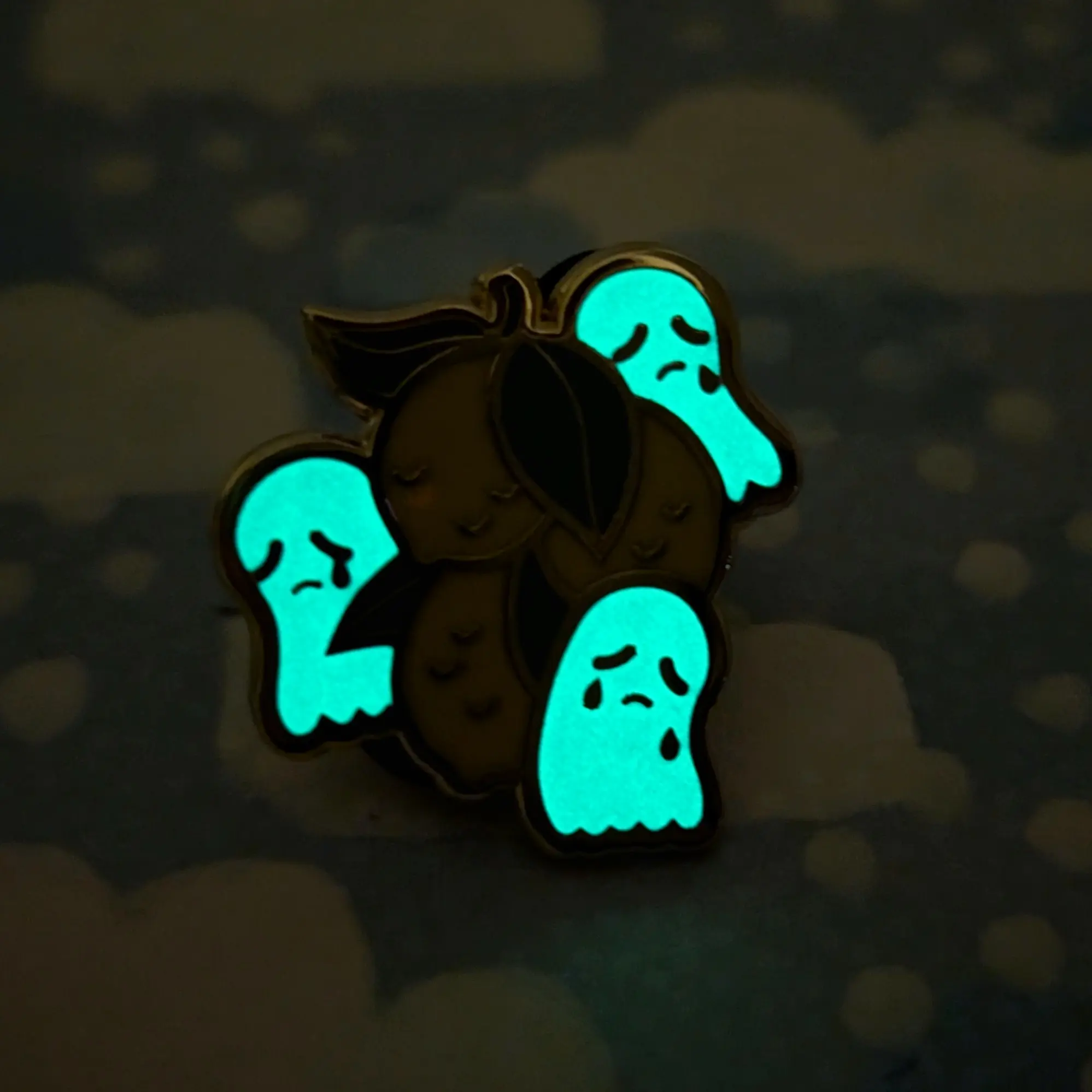 Sour Ghosts, Glow In The Dark Enamel Pin, photo 2