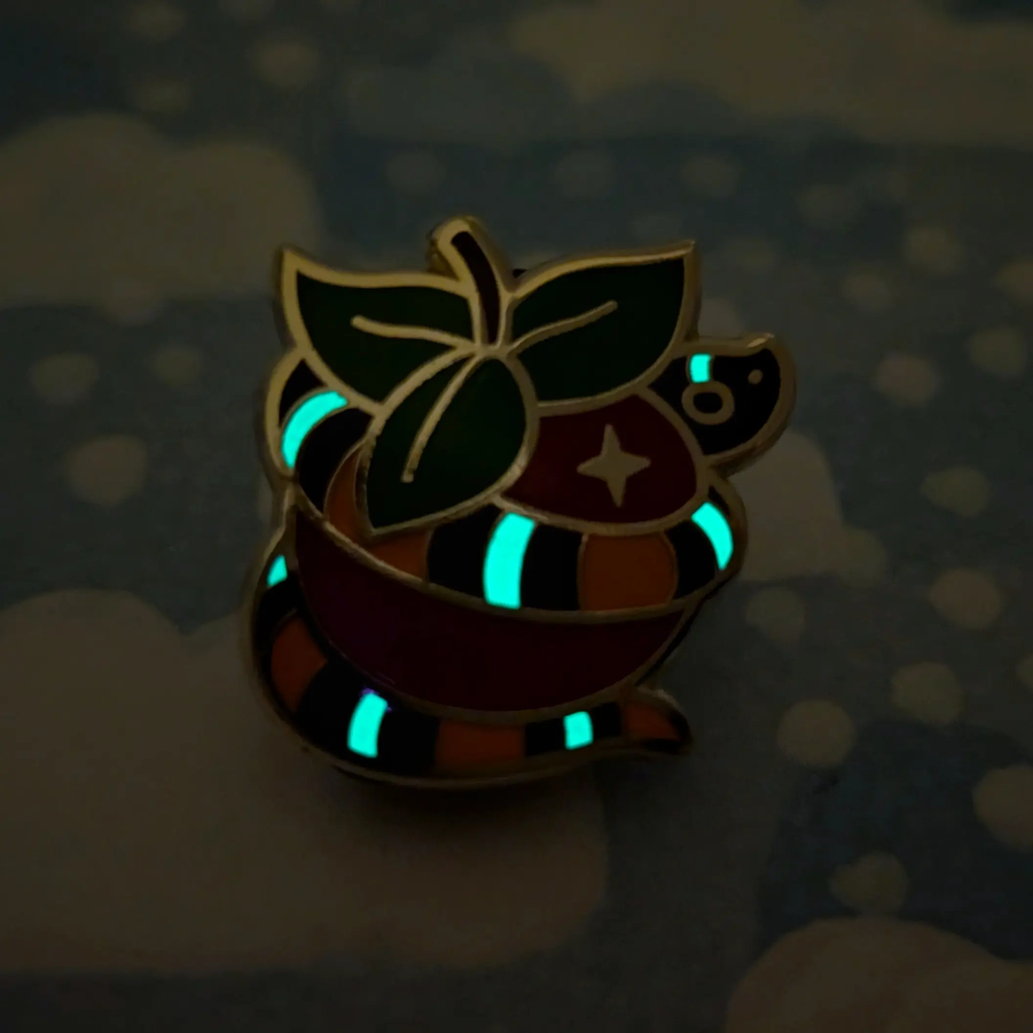 Poison Apple, Glow In The Dark Enamel Pin, photo 2
