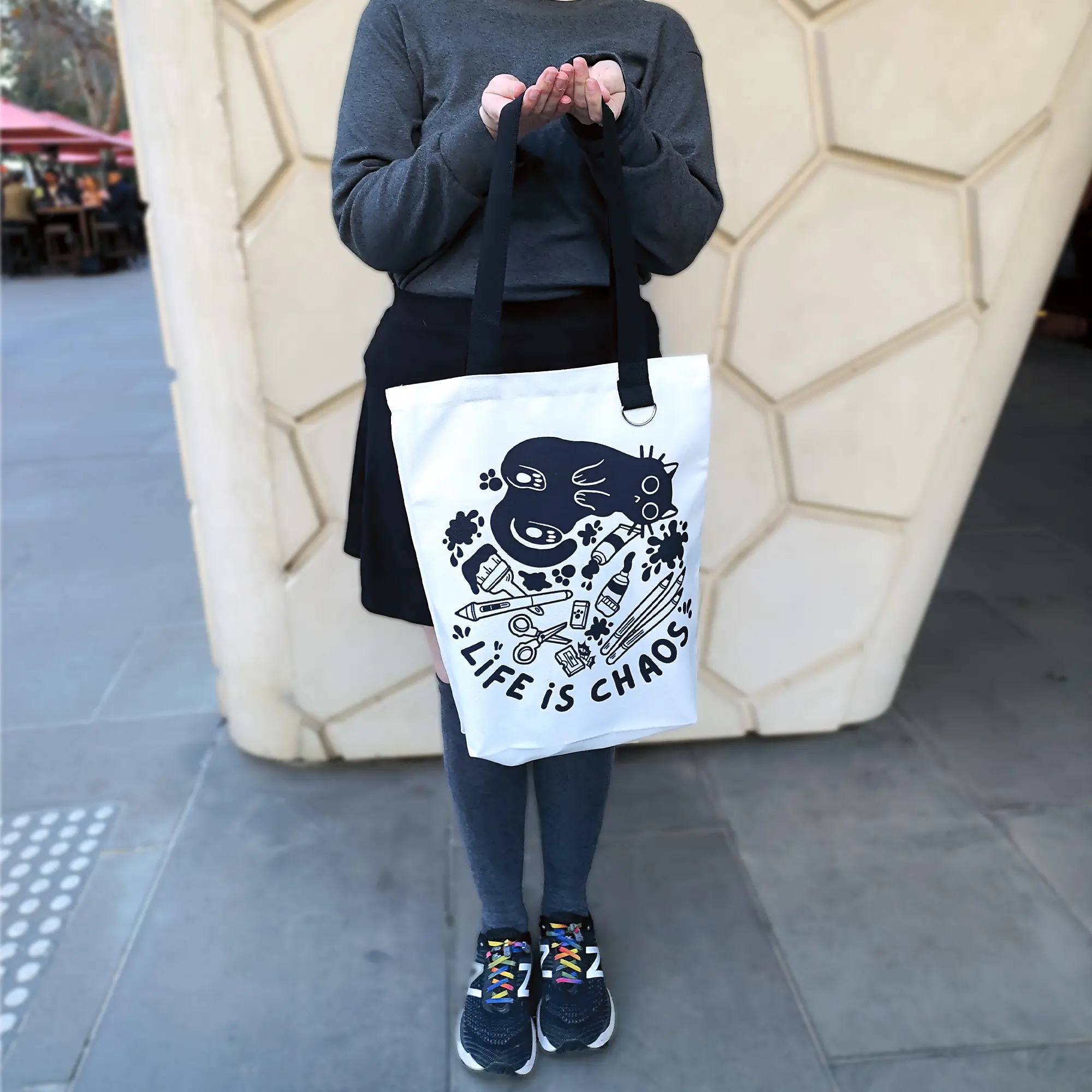 Life Is Chaos Zipper Tote Bag, photo 7