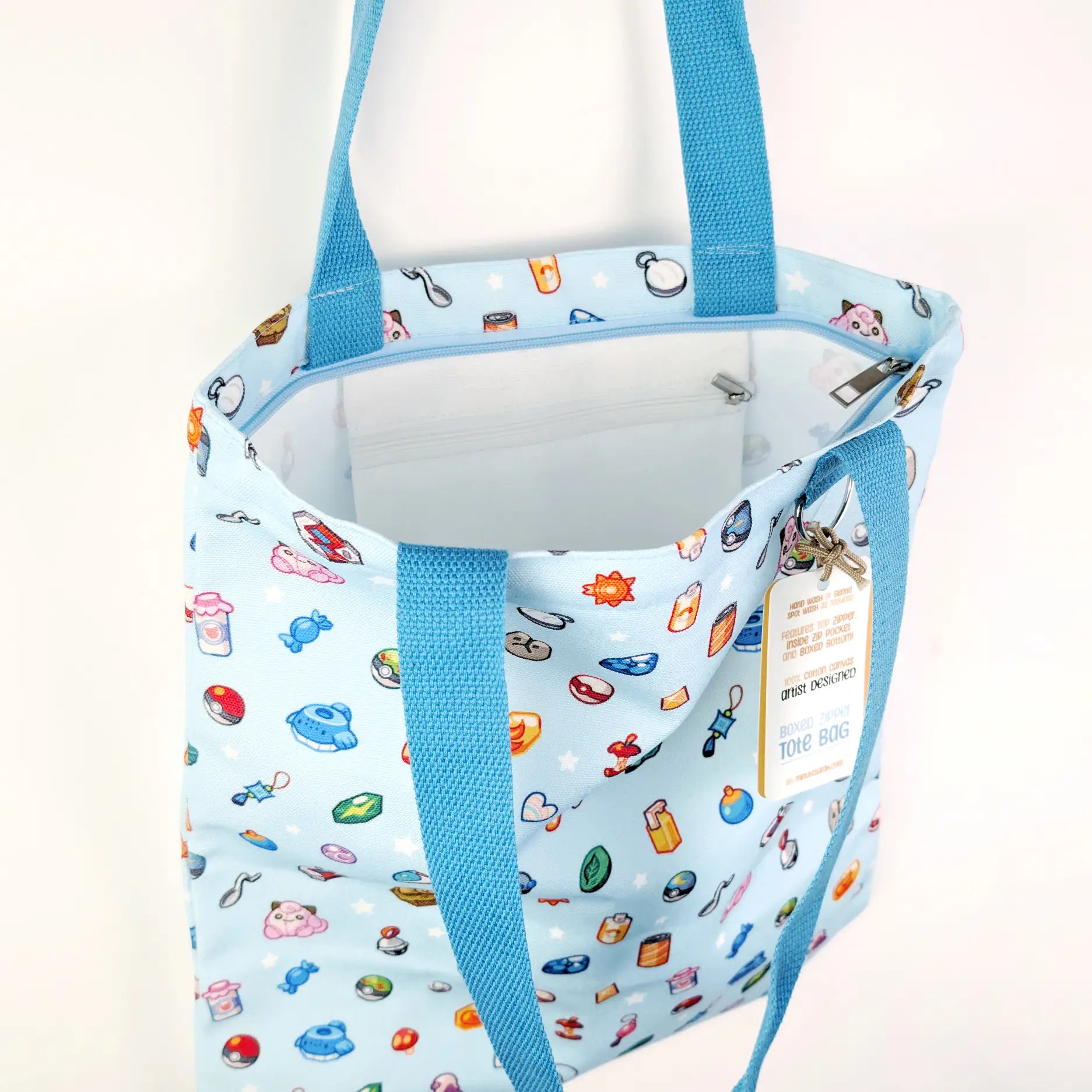 Tiny PokeMart Zipper Tote Bag, photo 4