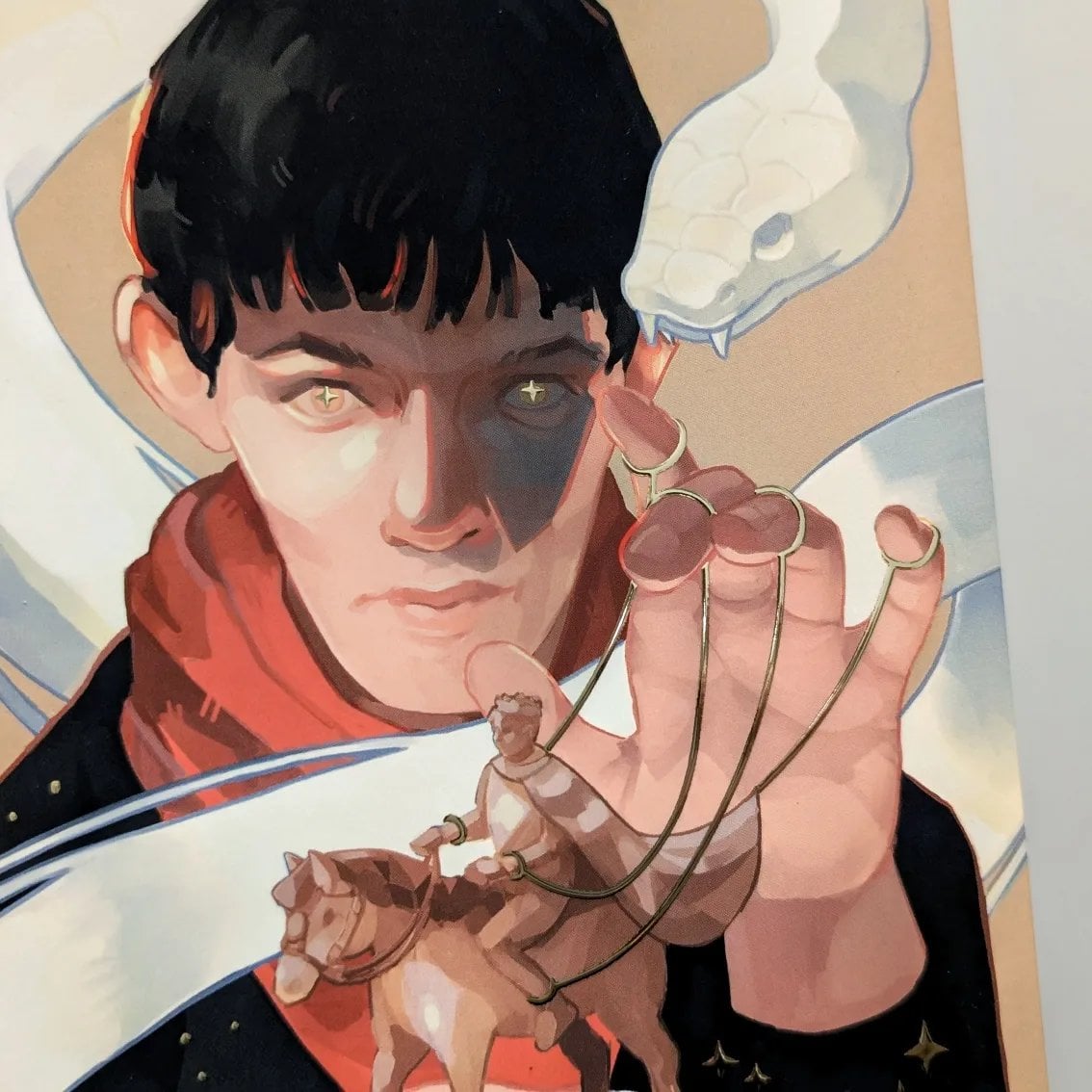 Merlin "Dragon's Will", A5 Gold Foil Art Print, photo 2