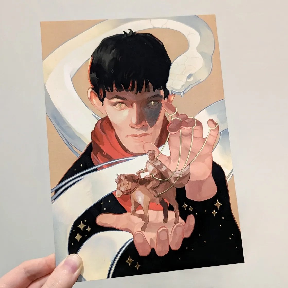 Merlin “Dragon's Will”, A5 Gold Foil Art Print – MinuteSarah