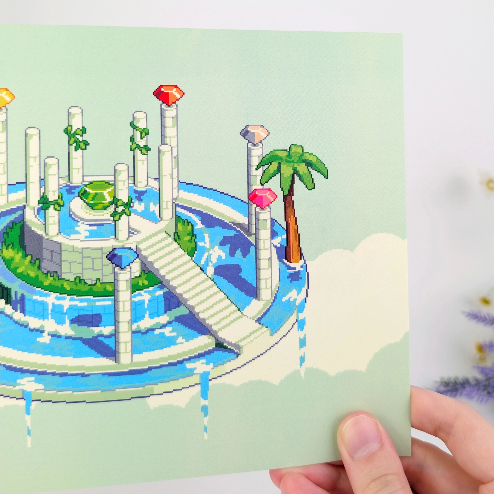 Shrine Pixel Art, Art Print, photo 3