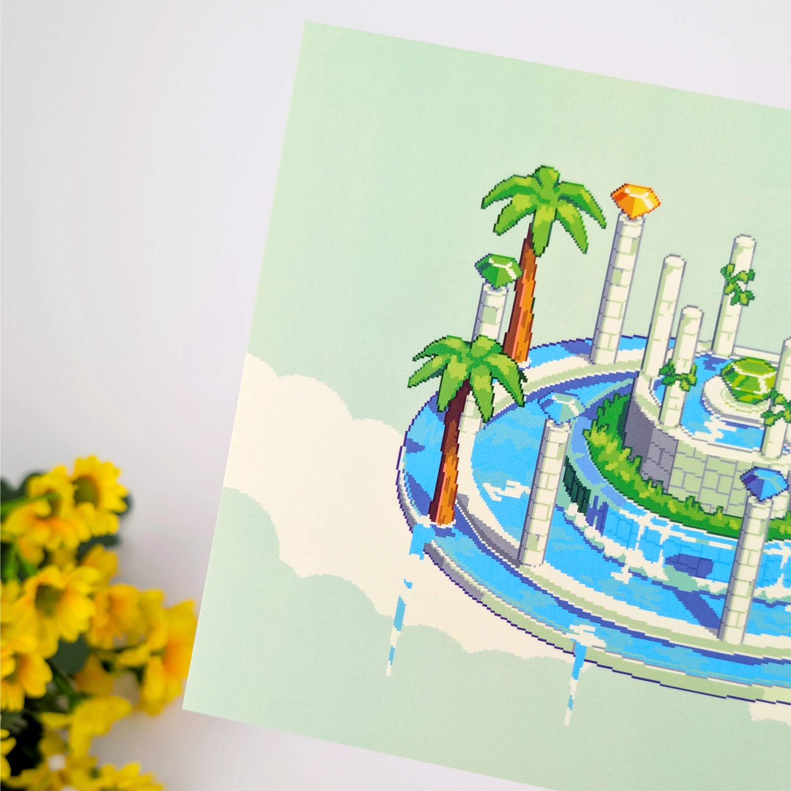 Shrine Pixel Art, Art Print, photo 2